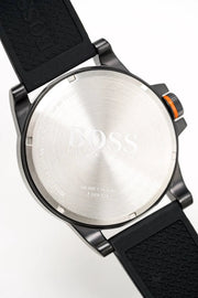  Shop Authentic Hugo Boss Orange Detroit Analog Black Dial Black Silicone Strap Watch For Men - 1550011 - Luxxuri