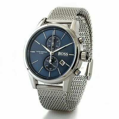  Shop Authentic Hugo Boss Jet Blue Dial Silver Mesh Bracelet Watch for Men - 1513441 - Luxxuri