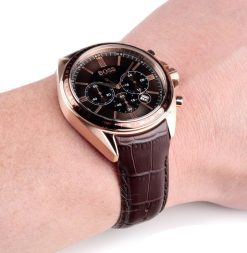  Shop Authentic Hugo Boss Driver Chronograph Brown Dial Brown Leather Strap Watch For Men - HB1513093 - Luxxuri