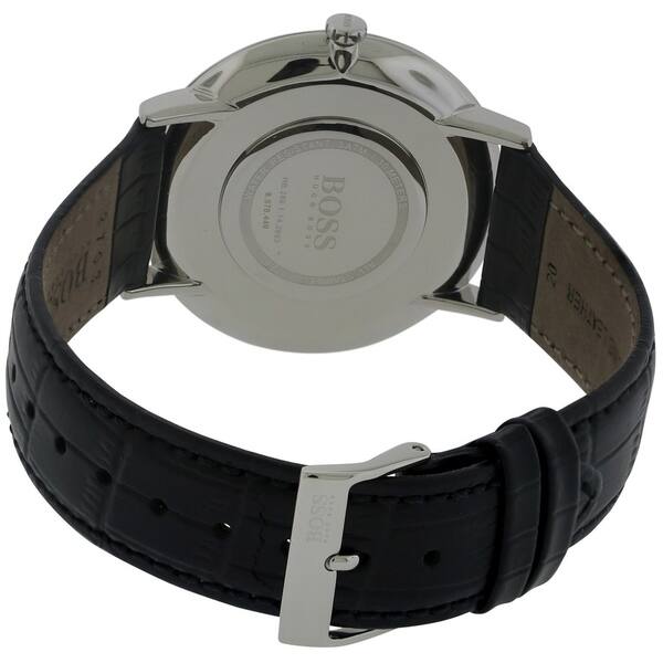  Shop Authentic Hugo Boss Jackson Black Dial Black Leather Strap Watch for Men - 1513369 - Luxxuri