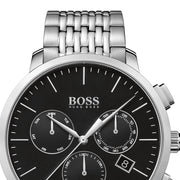  Shop Authentic Hugo Boss Associate Black Dial Silver Steel Strap Watch for Men - 1513267 - Luxxuri