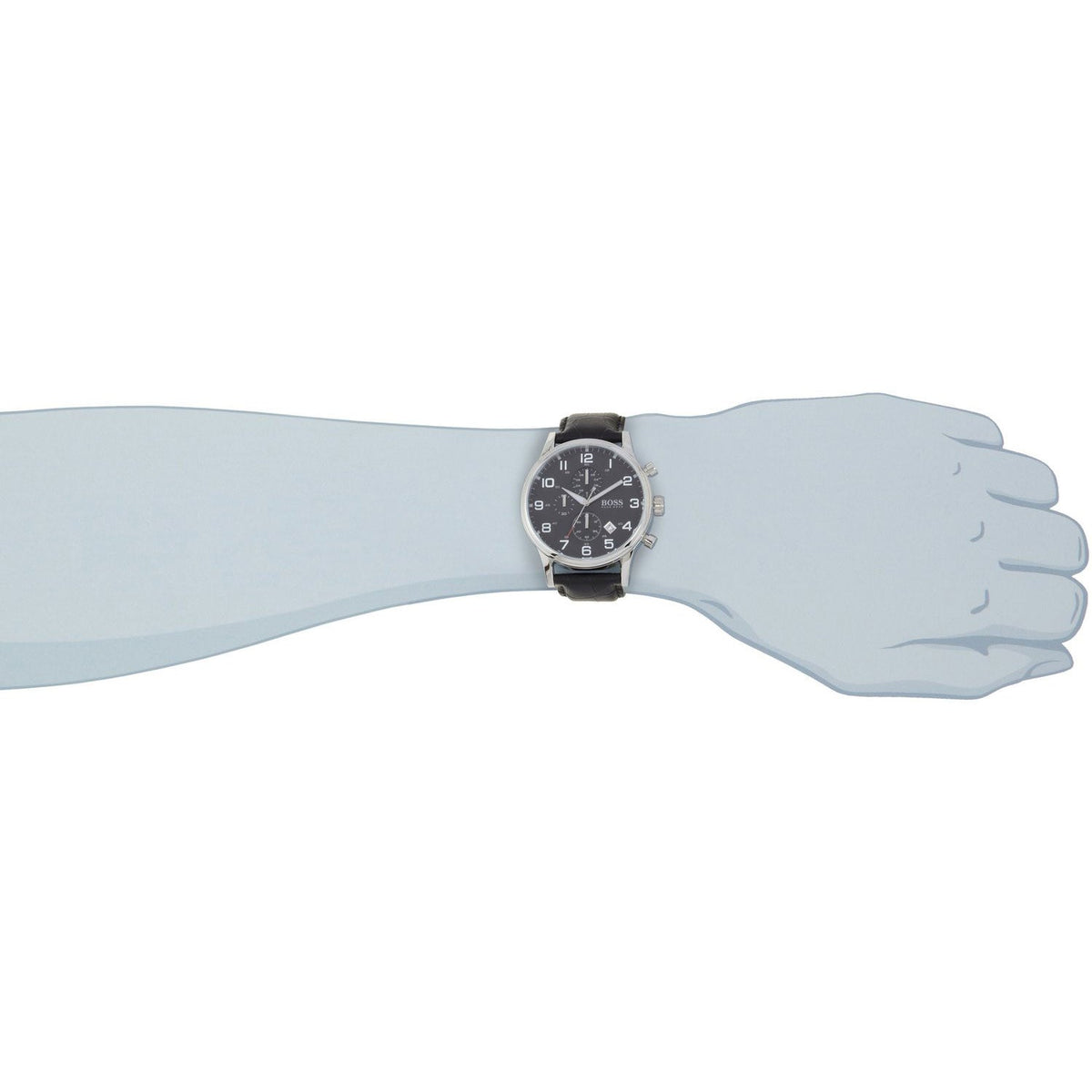  Shop Authentic Hugo Boss Aeroliner Chronograph Quartz Black Dial Black Leather Strap Watch For Men - HB1512448 - Luxxuri