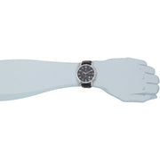  Shop Authentic Hugo Boss Aeroliner Chronograph Black Dial Black Leather Strap Watch For Men - 1512448 - Luxxuri
