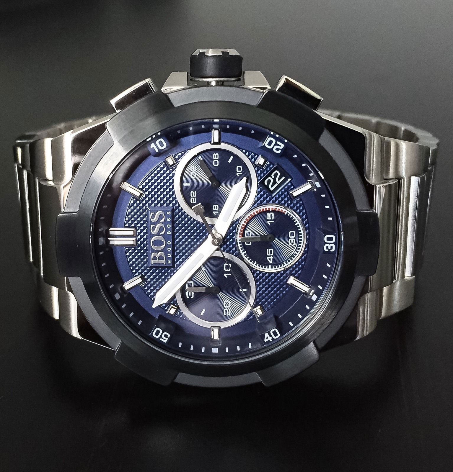  Shop Authentic Hugo Boss Supernova Chronograph Blue Dial Silver Steel Strap Watch for Men - 1513360 - Luxxuri