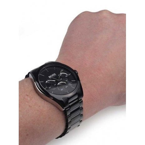  Shop Authentic Hugo Boss Onyx Black Dial Black Steel Strap Watch for Men - 1513365 - Luxxuri