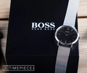  Shop Authentic Hugo Boss Jackson Quartz Black Dial Silver Mesh Bracelet Watch For Men - 1513514 - Luxxuri