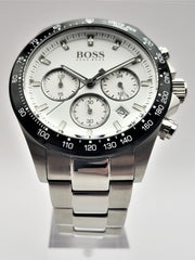  Shop Authentic Hugo Boss Hero Chronograph White Dial Silver Steel Strap Watch for Men - 1513875 - Luxxuri