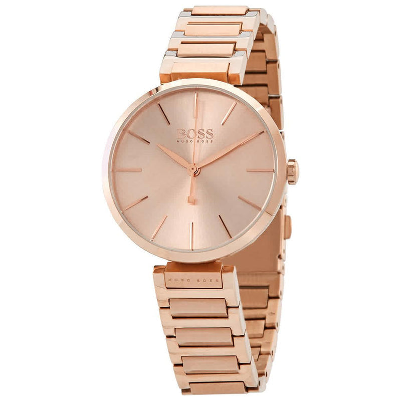  Shop Authentic Hugo Boss Allusion Rose Gold Dial Rose Gold Steel Strap Watch For Women - 1502418 - Luxxuri