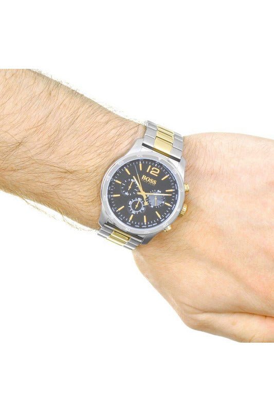  Shop Authentic Hugo Boss Professional Black Dial Two Tone Steel Strap Watch for Men - 1513529 - Luxxuri