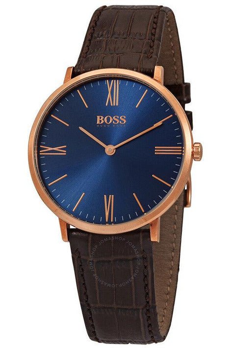  Shop Authentic Hugo Boss Classic Jackson Blue Dial Brown Leather Strap Watch for Men - 1513458 - Luxxuri