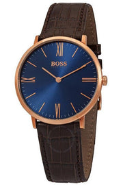  Shop Authentic Hugo Boss Classic Jackson Blue Dial Brown Leather Strap Watch for Men - 1513458 - Luxxuri