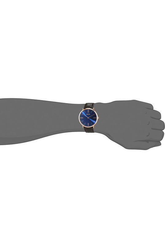  Shop Authentic Hugo Boss Classic Jackson Blue Dial Brown Leather Strap Watch for Men - 1513458 - Luxxuri