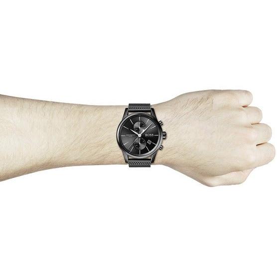  Shop Authentic Hugo Boss Associate Black Dial Black Mesh Bracelet Watch for Men - 1513769 - Luxxuri