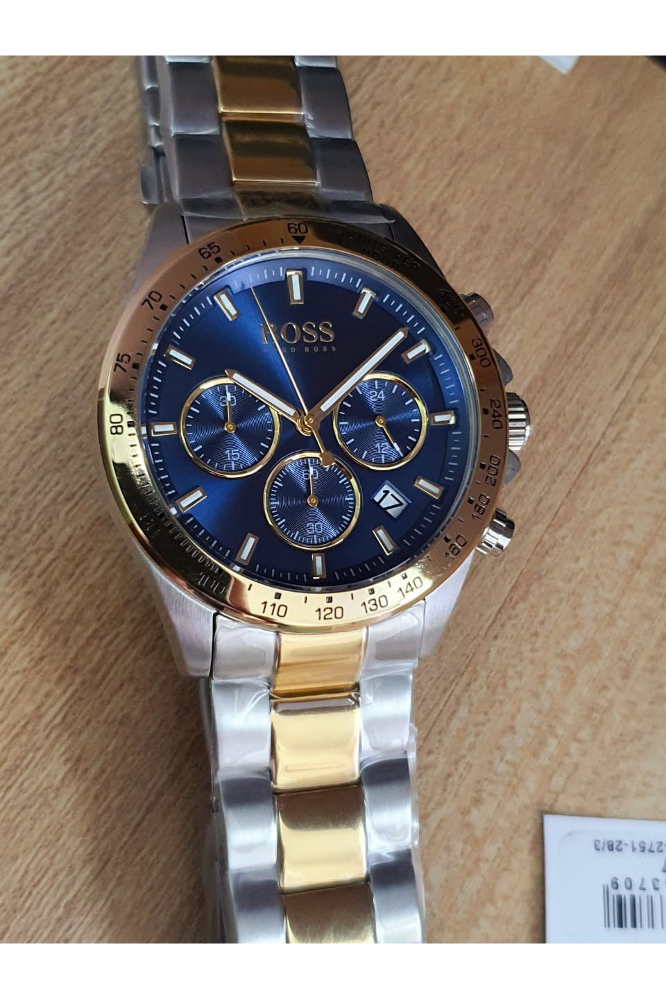  Shop Authentic Hugo Boss Hero Blue Dial Two Tone Steel Strap Watch for Men - 1513767 - Luxxuri