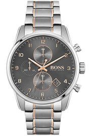  Shop Authentic Hugo Boss Skymaster Grey Dial Two Tone Steel Strap Watch for Men - 1513789 - Luxxuri
