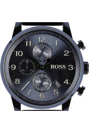  Shop Authentic Hugo Boss Navigator Black Dial Black Leather Strap Watch for Men - 1513497 - Luxxuri