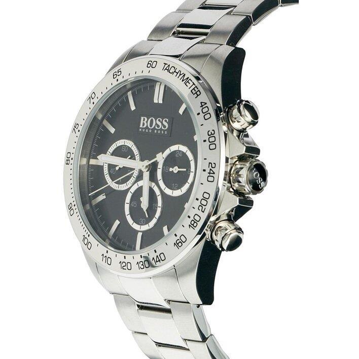  Shop Authentic Hugo Boss Ikon Black Dial Silver Steel Strap Watch for Men - 1512965 - Luxxuri