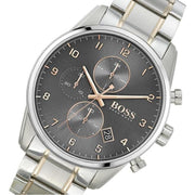  Shop Authentic Hugo Boss Skymaster Grey Dial Two Tone Steel Strap Watch for Men - 1513789 - Luxxuri