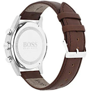  Shop Authentic Hugo Boss Navigator Grey Dial Brown Leather Strap Watch for Men - 1513494 - Luxxuri