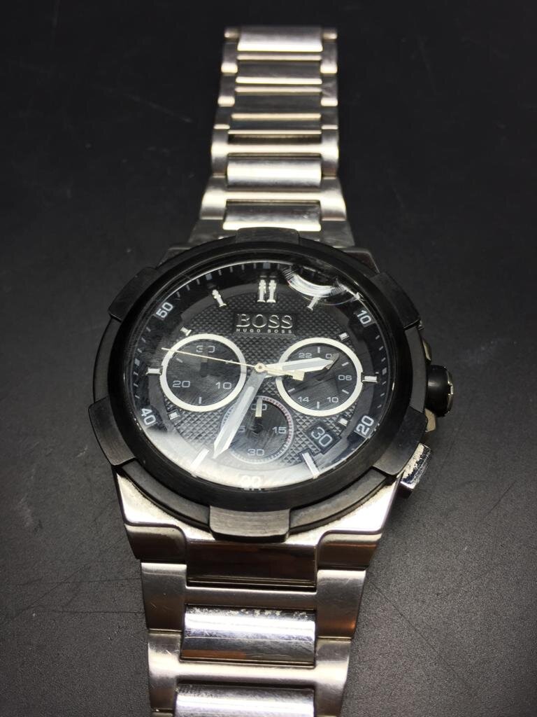  Shop Authentic Hugo Boss Supernova Chronograph Black Dial Silver Steel Strap Watch for Men - 1513359 - Luxxuri