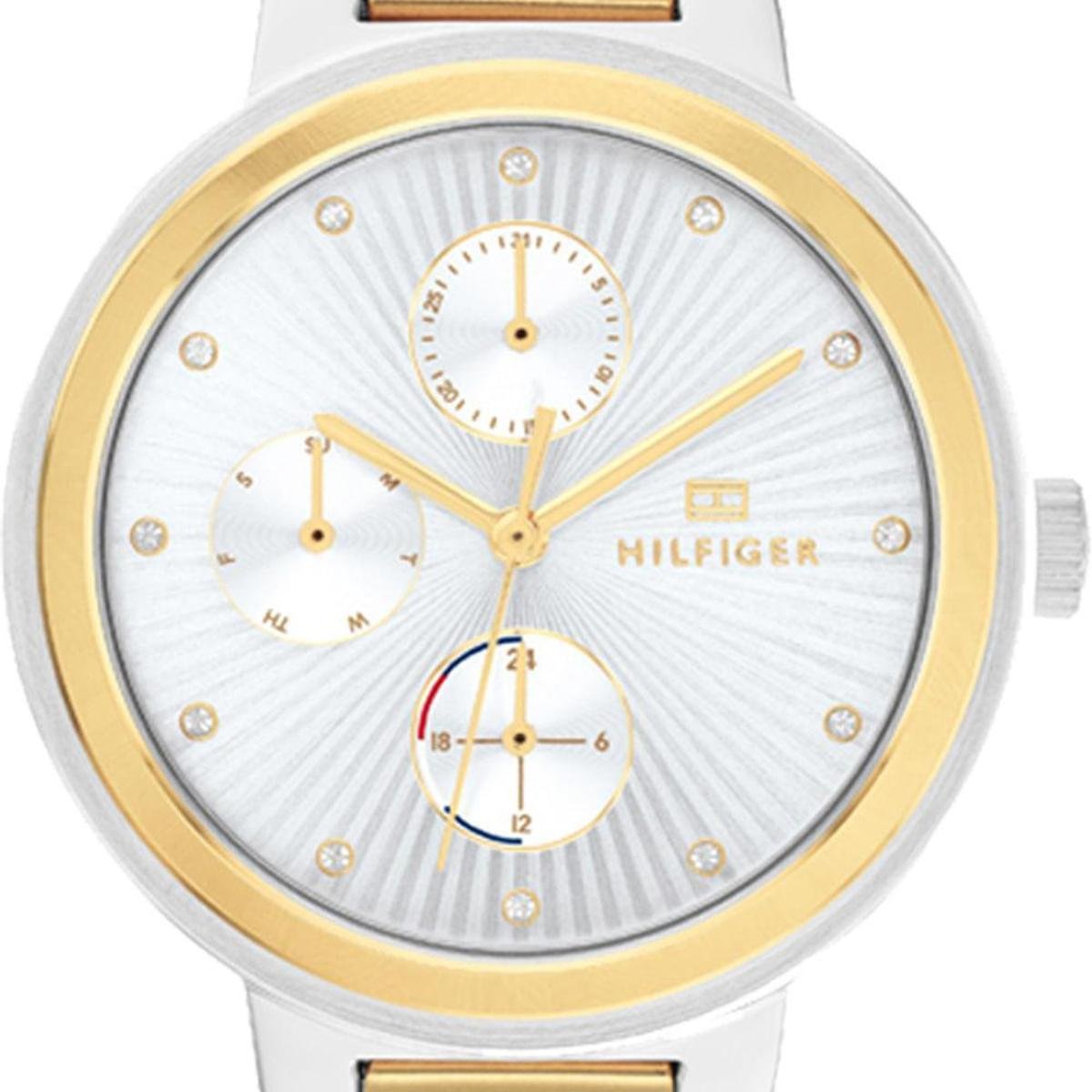  Shop Authentic Tommy Hilfiger Joy Chronograph Silver Dial Two Tone Steel Strap Watch for Women - 1782534 - Luxxuri