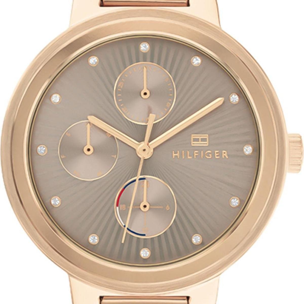  Shop Authentic Tommy Hilfiger Joy Chronograph Gold Dial Gold Steel Strap Watch For Women - 1782533 - Luxxuri