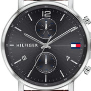  Shop Authentic Tommy Hilfiger Daniel Grey Dial Brown Leather Strap Watch for Men - 1710416 - Luxxuri