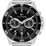  Shop Authentic Tommy Hilfiger Jordan Chronograph Black Dial Silver Mesh Strap Watch For Men - 1792092 - Luxxuri