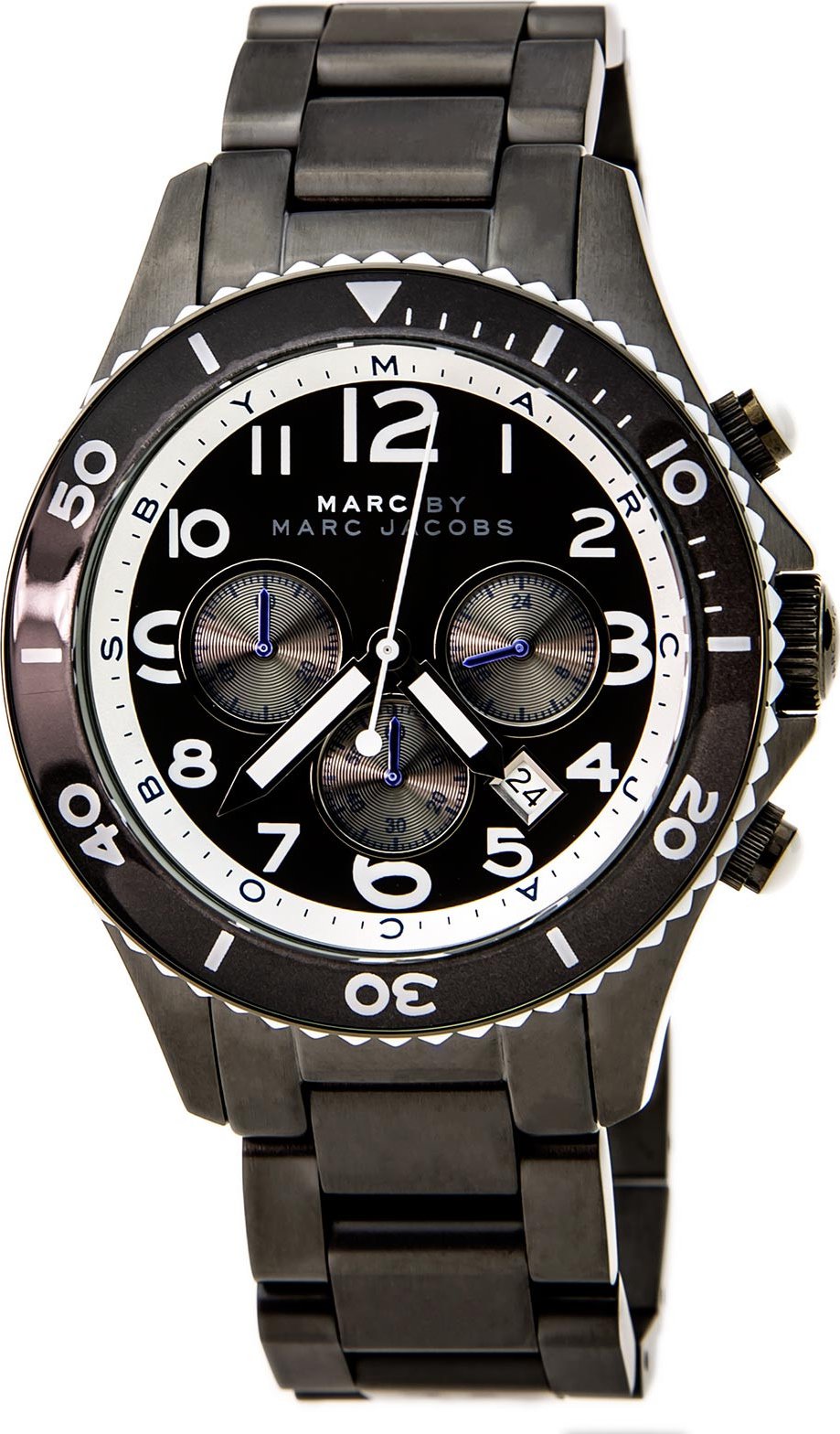  Shop Authentic Marc Jacobs Rock Chronograph Limited Edition Gray Dial Gray Steel Strap Watch for Women - MBM5025 - Luxxuri