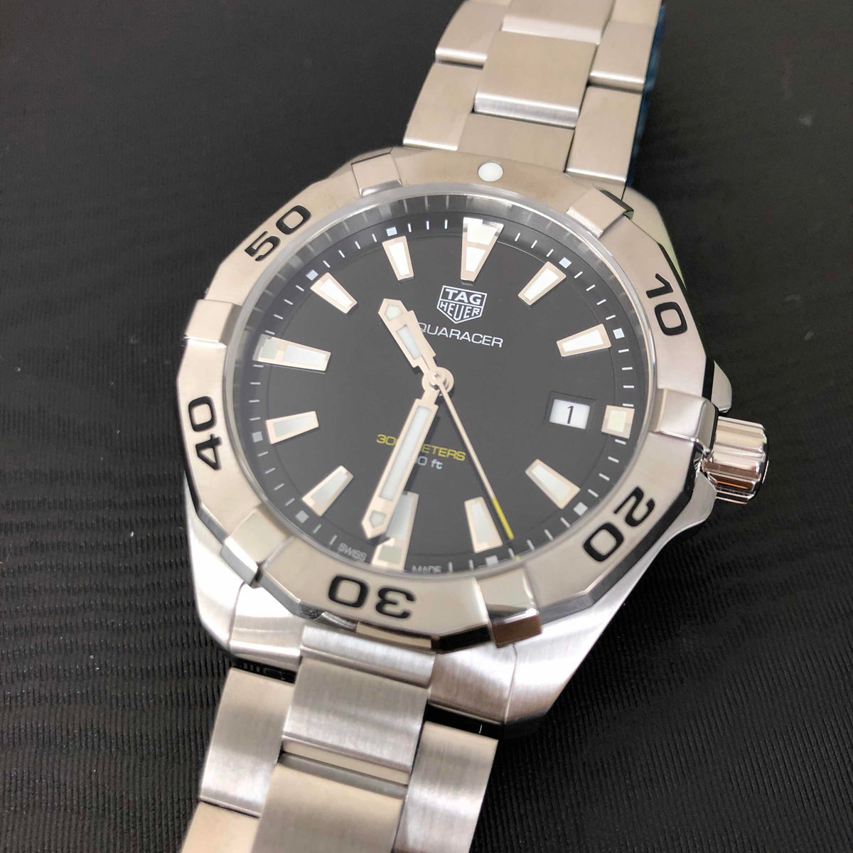  Shop Authentic Tag Heuer Aquaracer Black Dial Watch for Men - WBD1110.BA0928 - Luxxuri