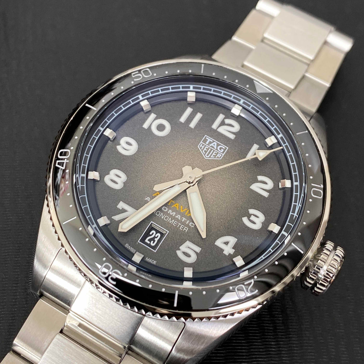  Shop Authentic Tag Heuer Autavia Grey Dial Watch for Men - WBE5114.EB0173 - Luxxuri