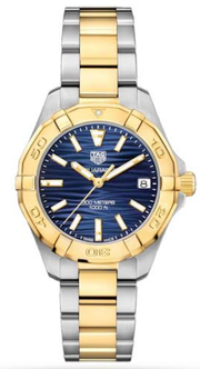  Shop Authentic Tag Heuer Aquaracer Blue Dial Two Tone Steel Strap Watch for Women - WBD1325.BB0320 - Luxxuri