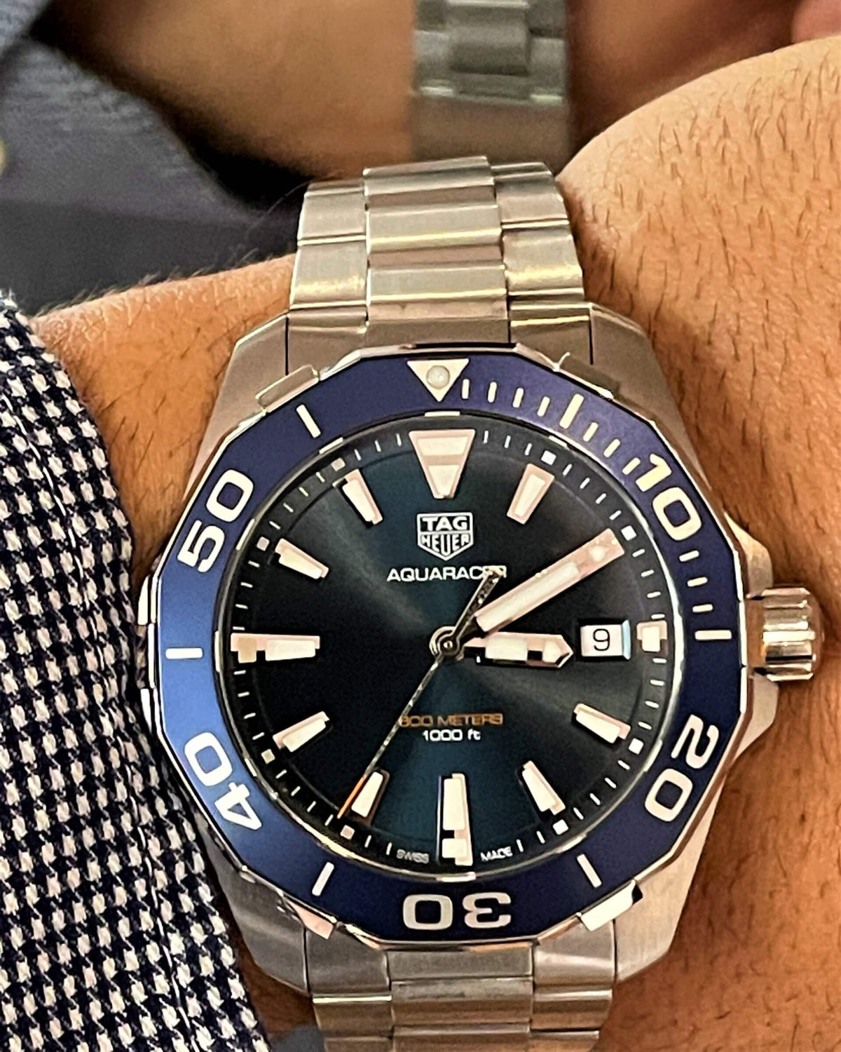  Shop Authentic Tag Heuer Aquaracer Blue Dial Watch for Men - WAY111C.BA0928 - Luxxuri