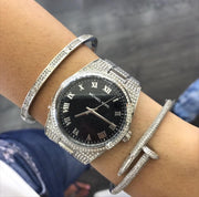  Shop Authentic Michael Kors Channing Diamonds Black Dial Silver Steel Strap Watch for Women - MK6089 - Luxxuri