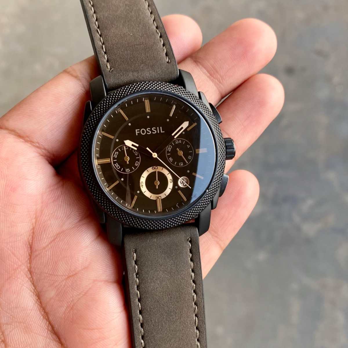  Shop Authentic Fossil Machine Flight Chronograph Brown Dial Brown Leather Strap Watch for Men - FS4656 - Luxxuri