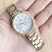  Shop Authentic Fossil Tailor White Dial Two Tone Steel Strap Watch for Women - ES4396 - Luxxuri