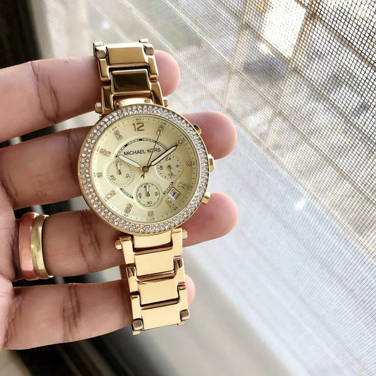  Shop Authentic Michael Kors Parker Gold Dial Gold Steel Strap Watch for Women - MK5354 - Luxxuri