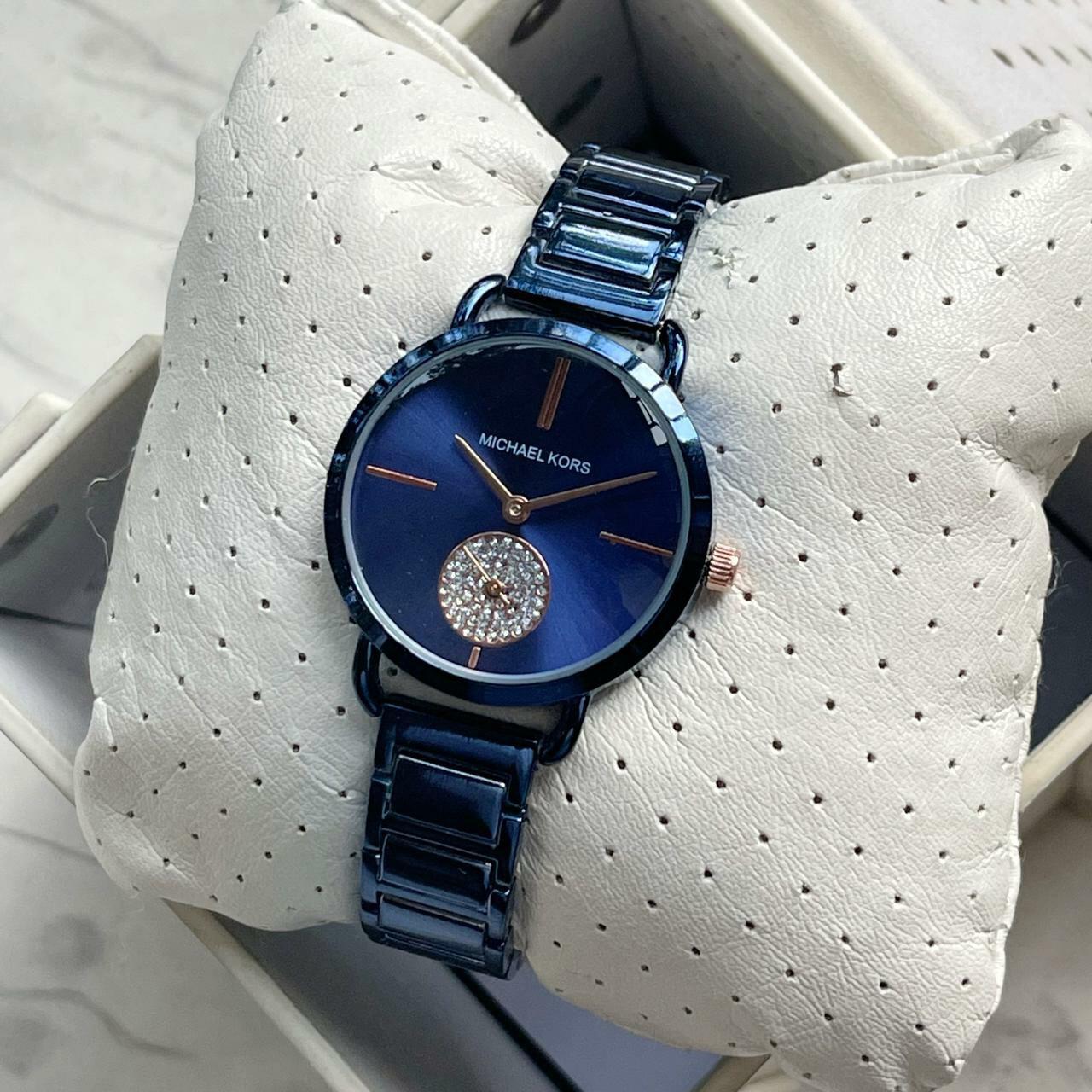  Shop Authentic Michael Kors Portia Blue Dial Blue Stainless Steel Strap Watch for Women - MK3680 - Luxxuri