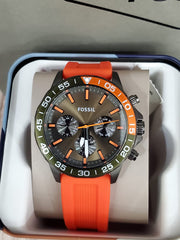  Shop Authentic Fossil Bannon Chronograph Grey Dial Orange Silicone Strap Watch for Men - BQ2500 - Luxxuri