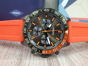  Shop Authentic Fossil Bannon Chronograph Grey Dial Orange Silicone Strap Watch for Men - BQ2500 - Luxxuri