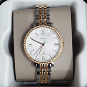  Shop Authentic Fossil Jacqueline White Dial Two Tone Steel Strap Watch for Women - ES3634 - Luxxuri
