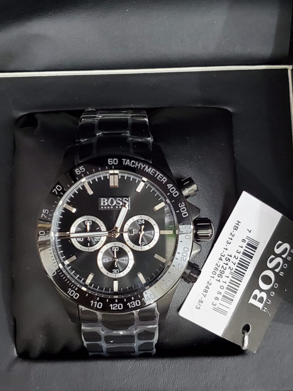 Shop Authentic Hugo Boss Ikon Black Dial Silver Steel Strap Watch for Men - 1512965 - Luxxuri