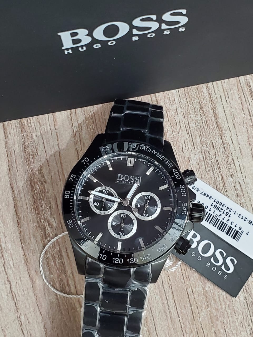  Shop Authentic Hugo Boss Ikon Chronograph Black Dial Black Steel Strap Watch for Men - 1512961 - Luxxuri