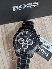  Shop Authentic Hugo Boss Ikon Chronograph Black Dial Black Steel Strap Watch for Men - 1512961 - Luxxuri
