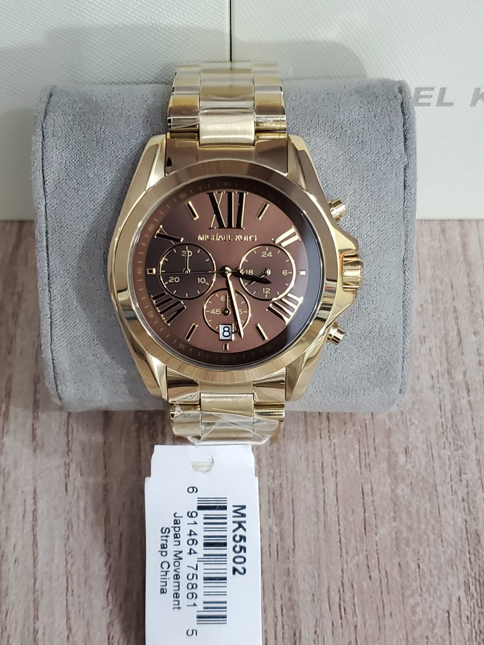  Shop Authentic Michael Kors Bradshaw Brown Dial Gold Steel Strap Watch for Women - MK5502 - Luxxuri