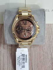  Shop Authentic Michael Kors Bradshaw Brown Dial Gold Steel Strap Watch for Women - MK5502 - Luxxuri