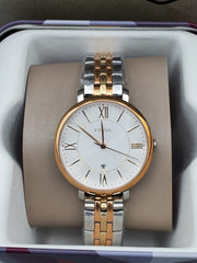  Shop Authentic Fossil Jacqueline White Dial Two Tone Steel Strap Watch for Women - ES3844 - Luxxuri