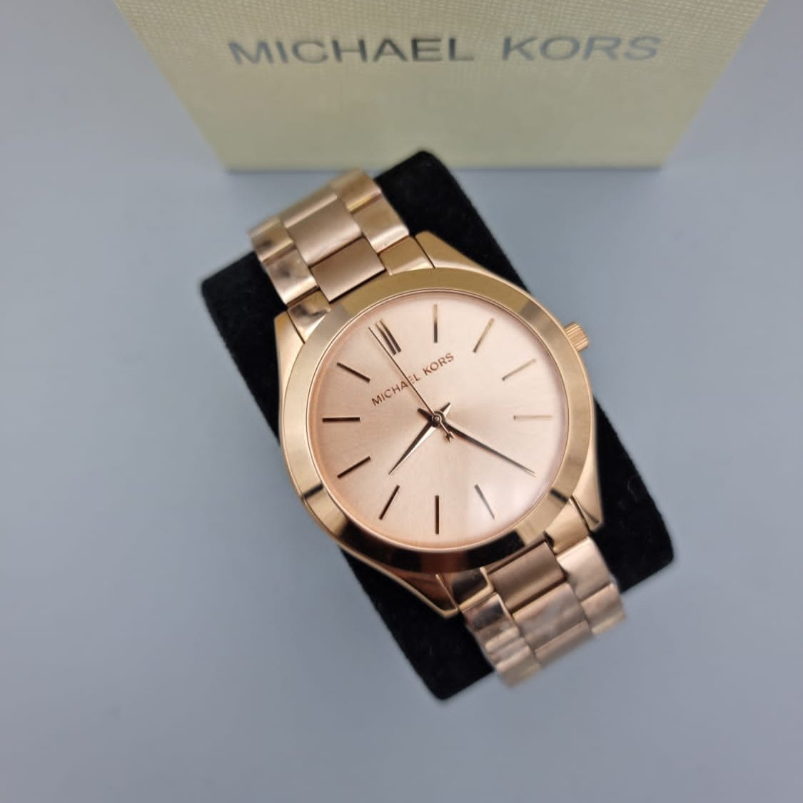  Shop Authentic Michael Kors Slim Runway Rose Gold Dial Rose Gold Steel Strap Watch for Women - MK3197 - Luxxuri