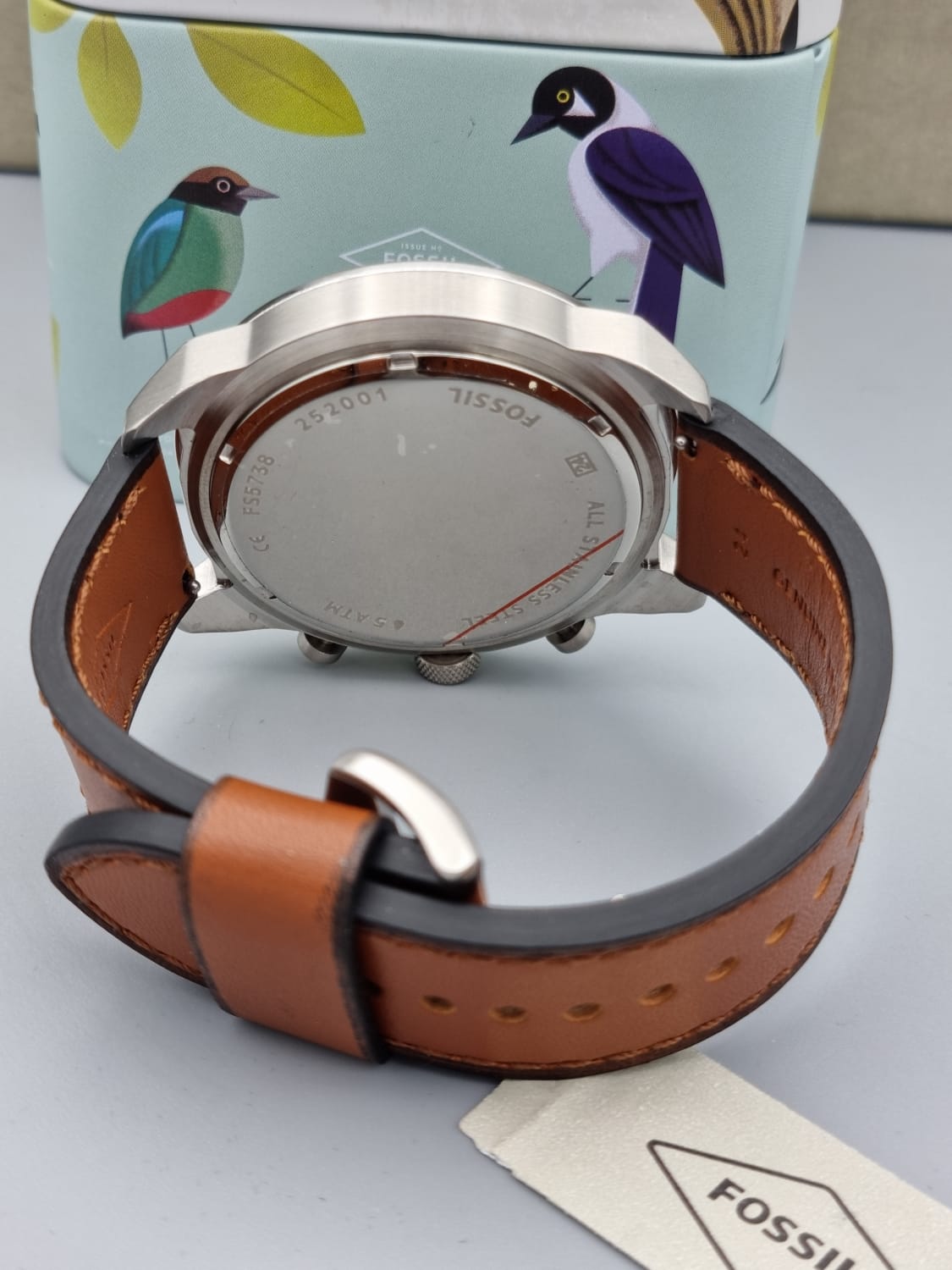  Shop Authentic Fossil Bronson Chronograph Green Dial Brown Leather Strap Watch for Men - FS5738 - Luxxuri