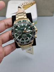  Shop Authentic Fossil Bannon Multifunction Chronograph Green Dial Gold Steel Strap Watch for Men - BQ2493 - Luxxuri